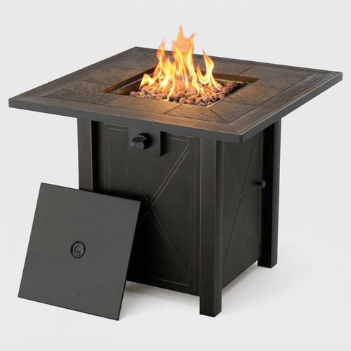 HOTEAGLE Ceramic-Top Propane Fire Pit Table