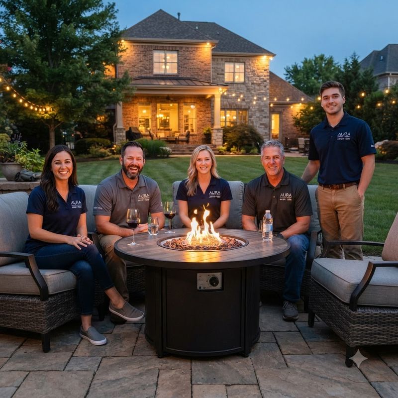 HOTEAGLE outdoor and home products staged on a backyard patio