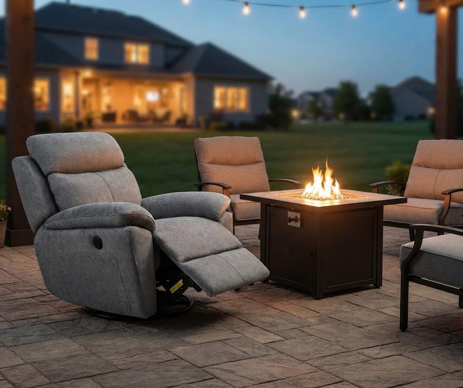 HOTEAGLE Power Recliner with Swivel and Glider